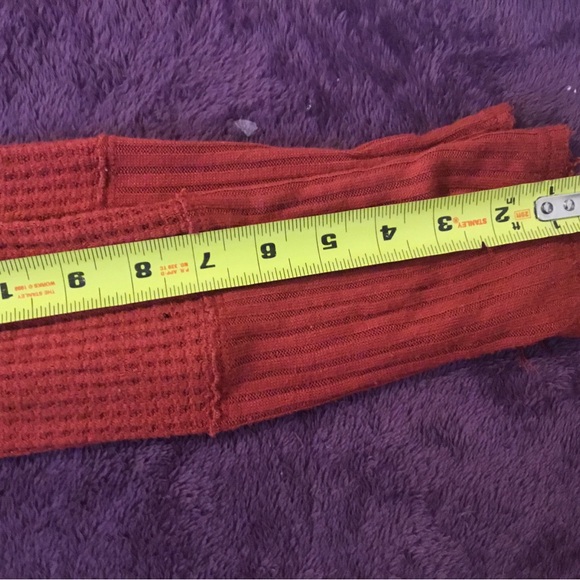 Free People Thermal Henley Waffle Long Sleeve Women’s Top - Picture 14 of 14